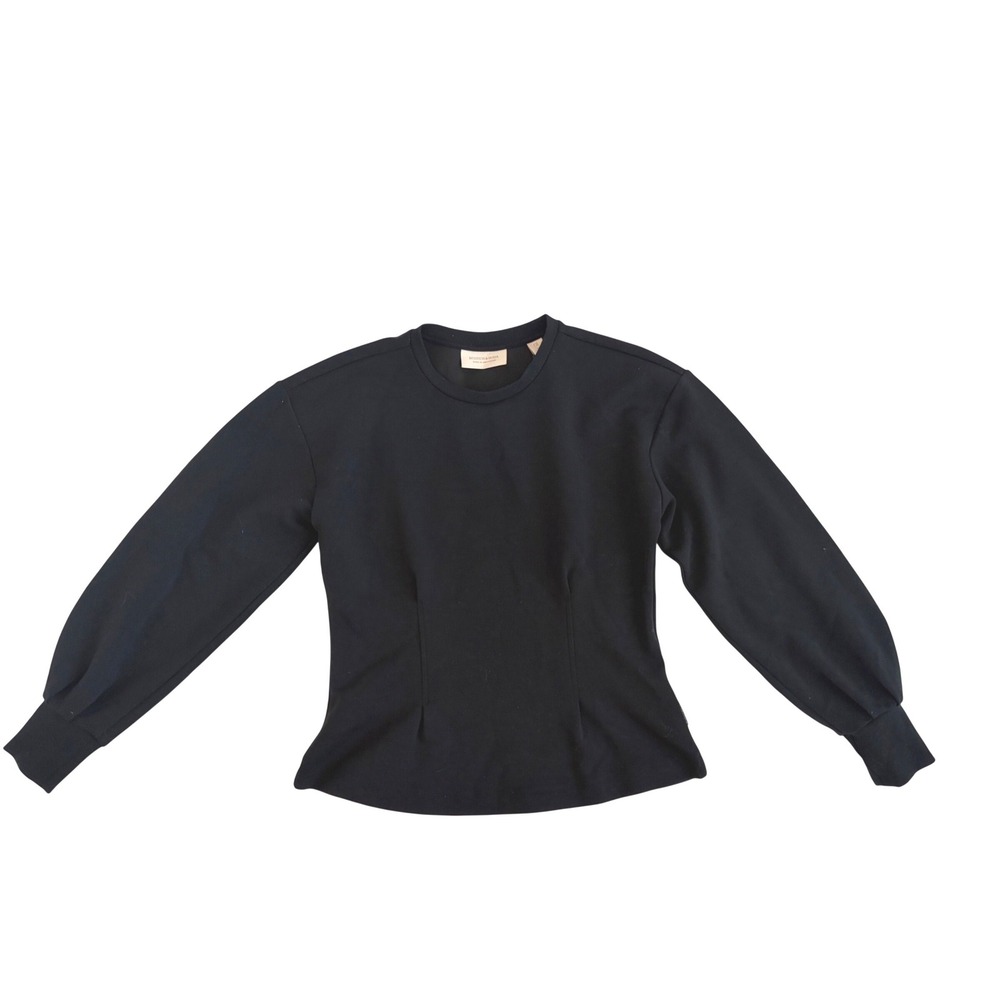 Scotch & Soda Black Tailored Darted Balloon Sleeve Top Small